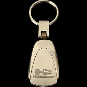 HUMMER H2 Silver Metal Teardrop Collectible Key holder Keychain